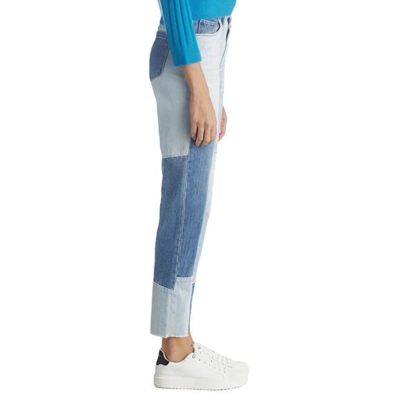 Blank‎ NYC Jeans Women’s 27 Blue Patchwork The Lexington Slim Straight - Picture 6 of 12
